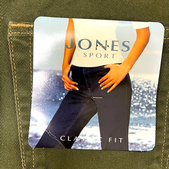 NWT Womens Jones Sports Classic Fit Olive Green Jeans  Size 16 - Picture 5 of 8
